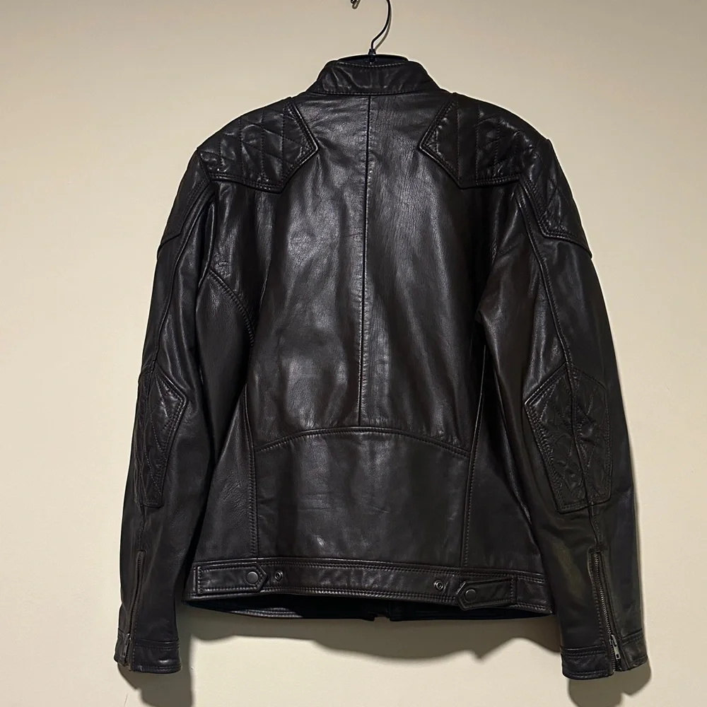 Diesel Brown Leather Jacket - Picture 6 of 7